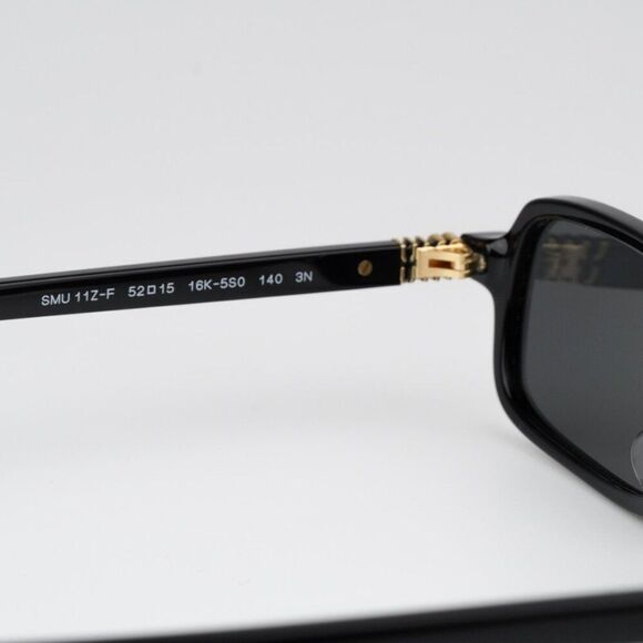 NEW Miu Miu MU11ZSF 16K5S0 Black Dark Grey Rectangle Unisex Sunglasses MU 11ZSF main image 10